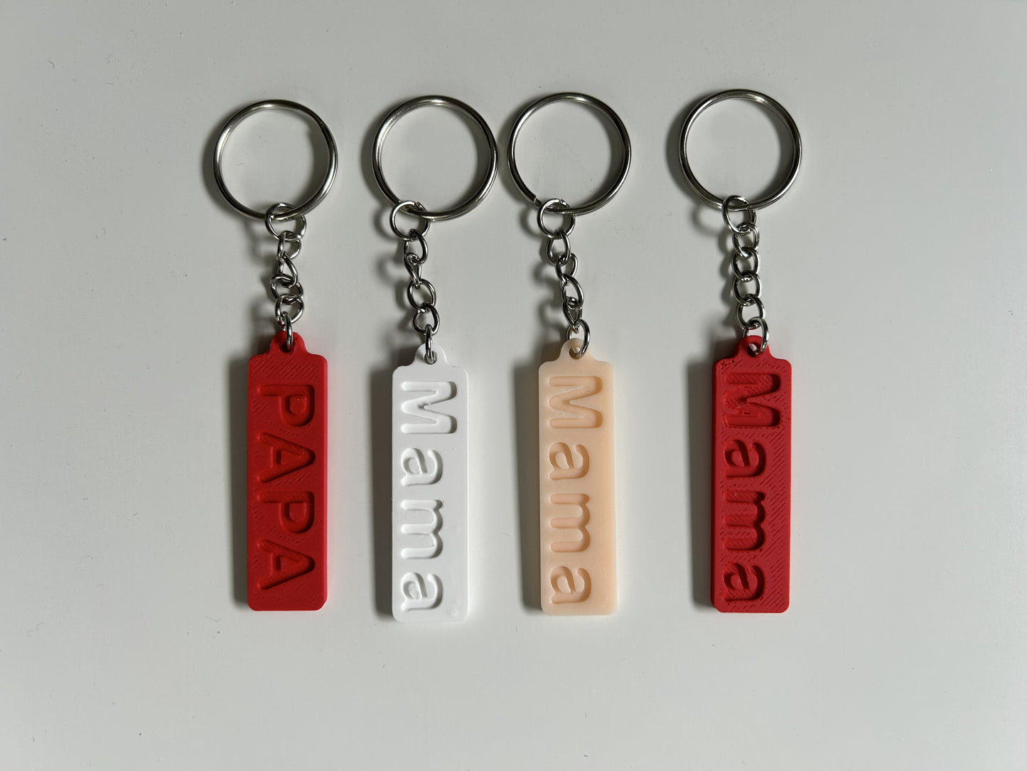 Mama & Papa Blok Sleutelhanger