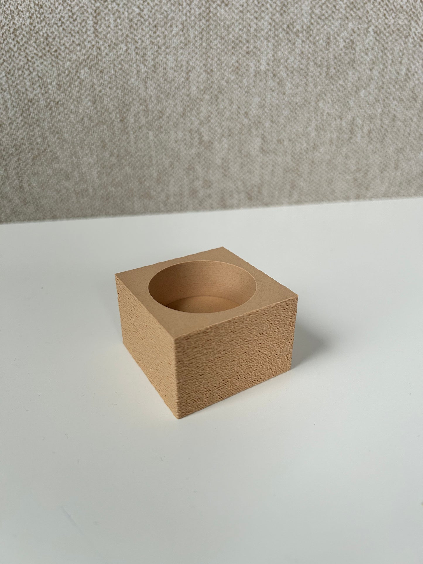 Oak Block Tealight Holder