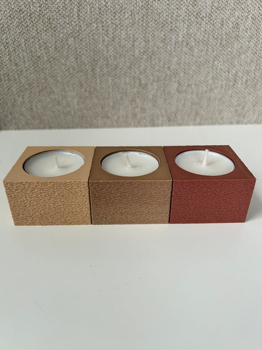 Oak Block Tealight Holder